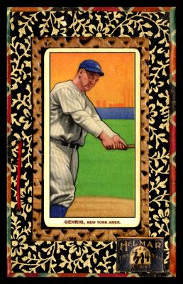 Picture, Helmar Brewing, T206-Helmar Card # 394, Lou GEHRIG, Bat outstretched, New York Yankees